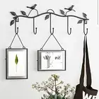 Metal Birds Wall Mounted 5 Hangers Hooks Key Holder Coat Hat Storage Rack Home