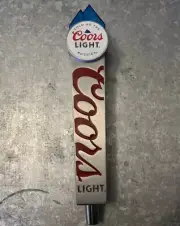 Coors Light Tap Handle Beer Bar Man Cave Silver Blue Mountain 12"