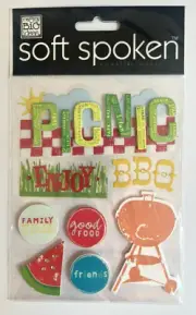 Picnic BBQ Grill Cookout Food Scrapbooking Stickers By Soft Spoken MMBI