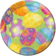Eggstra Fun 7 Inch Paper Plates 8 Pack Easter Decoration Easter Plates Eggs