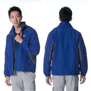 【遊遍天下】買外套送涼感衫 中性款抗UV防曬防風防潑水立領外套 寶藍(風衣 休閒外套 S-5L)