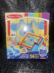 Melissa & Doug 16pc Wooden Cube Puzzle Nickelodeon Blue’s Clues and You! Sealed