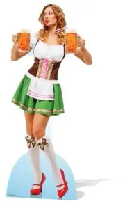 OKTOBERFEST BEER FESTIVAL BABE LIFESIZE CARDBOARD CUTOUT / STANDEE/ STAND UP