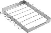 BBQ Shish Kabob Set,Shish Kabob Holder for Party and Cookout,Foldable Grill Rack,with Skewers for Grill Picnics Barbecue