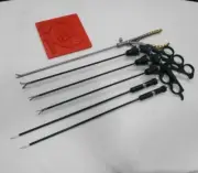 Laparoscopic Monopolar Electrode L-Hook Grasper Forceps Needle Holder Set 07Pc