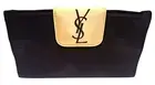 Yves Saint Laurent YSL Vintage Velvet Perfume Bag Dark Brown With Mirror NIB