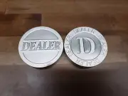 Stainless steel DEALER Button - Premium style Texas Hold 'Em poker, CNC Machined