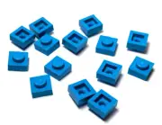 Lego - Lot of 14 - Dark Azure Blue, Plate 1 x 1