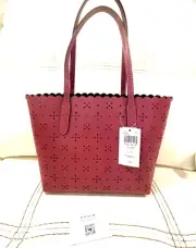 NWT COACH Floral Laser Cut Mini City Tote, Rouge Ca199