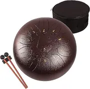 Steel Tongue Drum - 11 Notes 12 inches - Percussion Instrument -Handpan Drum with Bag, Music Book, Mallets, Finger Picks(Pruple)