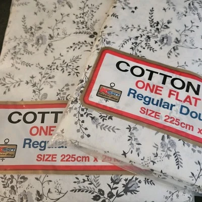 Vintage Double Cotton Sheet Set VINTAGE FLORAL KMART New In Pack!