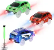 Tracks Cars Replacement Only, Toy Cars for Magic Tracks Glow in the Dark, Racing