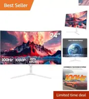 High-Performance 24-Inch Curved Monitor – 100Hz Refresh Rate with Eye Care Tech