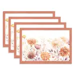 Elrene Home Fashions Autumn Blooms Placemats, 13 x 19, Set of 4