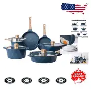 Elegant 11-Piece Non-Stick Cast Aluminum Set – Effortless Cooking & Cleanup