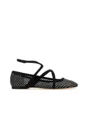 Jimmy Choo Astoria Embellished Mesh Ballerinas