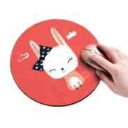 Bow Rabbit Pattern Circular Mouse Pad Diameter: 22Cm