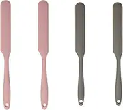 Silicone Jar Spatula Non Stick Stirring Stick, 4Pcs Silicone Jar Spatulas Peanut Butter Stirrer,Mixing Butter Spatulas Baking Scraper Sticks,Heat-Resistant Non-Stick Stirring Stick for Mixing Icing
