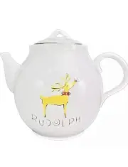 Pottery Barn Rudolph the Red Nosed Reindeer TEAPOT with Lid 7 Cup