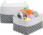 Foldable Laundry Basket Hamper 2-Pack, Large Storage Large, Grey/White