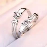 在飛比找蝦皮購物優惠-銀飾貨源日韓流行情侶戒指 男女對戒創意手飾品指環