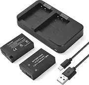 Oimzzr Camera LP-E17 Battery & Charger Kit with 2-Slot Battery Charger + 2pcs LP-E17 Batteries 7.2V 1040mAh + USB Charging Cable Replacement for EOS Rebel SL2/SL3/T6i/T6s/T7i/M5/M3/M6/M6