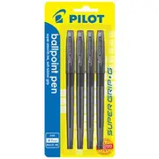 Pilot Super Grip G Ballpoint Pen 0.7mm Black 4 Pack