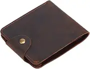 [Beavorty] Men Leather Wallet Durable Business Zipper Purse with Multiple Card Slots Retro Design for Cash and Cards for Everyday Use