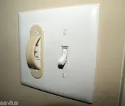 Home Light Switch Guard Lock Cover Kids Children Safety Covers 2PK Ivory