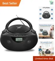 Versatile CD Boombox with Bluetooth, USB Port & BASS Boost - Ideal for Outdoors