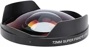 XUMIUZIY 0.3X Fisheye Lens for Camera, 72mm Thread Wide Angle 180° Fish Eye Lens with Hood, Multi-Coated Glass Optics, Fits for Landscape/Architecture Photography (35-100mm Focus)