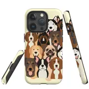 For iPhone 15 Pro Max Case, Shielding Cover, Seamless Dogs