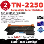 2x Compatible Toner TN2250 TN-2250 For Brother MFC-7360N DCP-7060DN HL-2242D