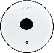 TECHEF 10.2 Inch Tempered Glass Lid – Fits 10” (26 cm) TECHEF Pots, Pans & Skillets – Steam Vent, Stainless Steel Rim – Oven Safe to 400°F – Made in Korea