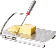 Cheese Slicer Cutter,Stainless Steel Cheese Slicer with Blade for Block Cheese, Effortless Slicing, Guillotine Sausage Ham Biltong Jerky Slicer
