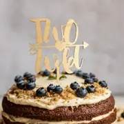 Wooden' Two Wild' with Arrow Cake Topper
