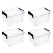 4Pcs Mini Storage Boxes Transparent Storage Boxes Home Toy Storage Containers