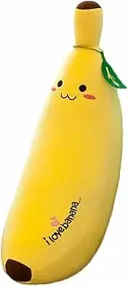 Banana Plush Pillow Stuffed Banana Plushie Cute Fruit Toy for Kids, 27.5 inch