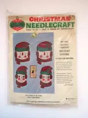 Bucilla FOUR Jeweled Snowmen Light Switch Plate Covers Felt Christmas Kit 8642