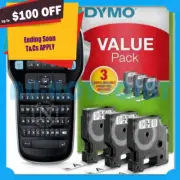 Dymo Label Manager LM160P/VP Label Maker Portable Value Pack 3 Tapes P/N:2142267