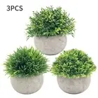 3 Artificial Plants Green Grass Pot Artificial Simulation M2E4