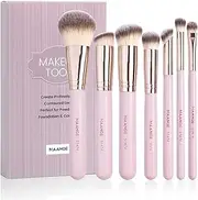MAANGE 7 Pcs Makeup Brushes Professional Make Up Brush Premium Synthetic Foundation Powder Concealer Eyeshadow Makeup Brushes Set(Pink)