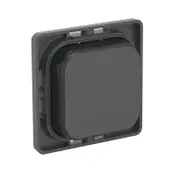 Clipsal Iconic 40APB-AN - Push Button Blank Dolly Rocker - Anthracite - Single Buy