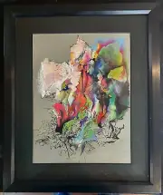 Jerry Jacoby Original Pastel Pen , 13.5"x16.5", Nice Frame
