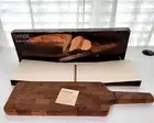 Vintage Dansk Teakwood Bread & Salami Board Knife Handle Charcuterie Cheese