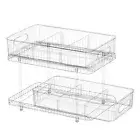 Pull-out Drawer Organizer Easy-access Bathroom Cabinet 2-tier under Sink