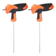 2pcs T-Handle Hex Key Wrench 2.5mm S2 Steel T-Key Inner Hexagon Spanner