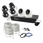 Swann 8CH 4K NVR Kit with 6 x 4K PIR Dome Security & Surveillance Cameras