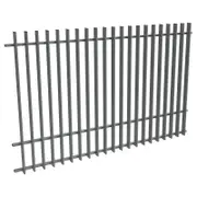 ProtectorAl 1201-2399W x 1500H Monument Aluminium Radiator Pool Fence Panel with mid rail