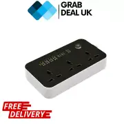 Extension Lead 2 Type C 4 USB Cable Electric Plug Socket Mains Power 3 Gang Way